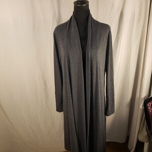 Rags & Couture Charcoal Open Front Duster Cardigan - XL